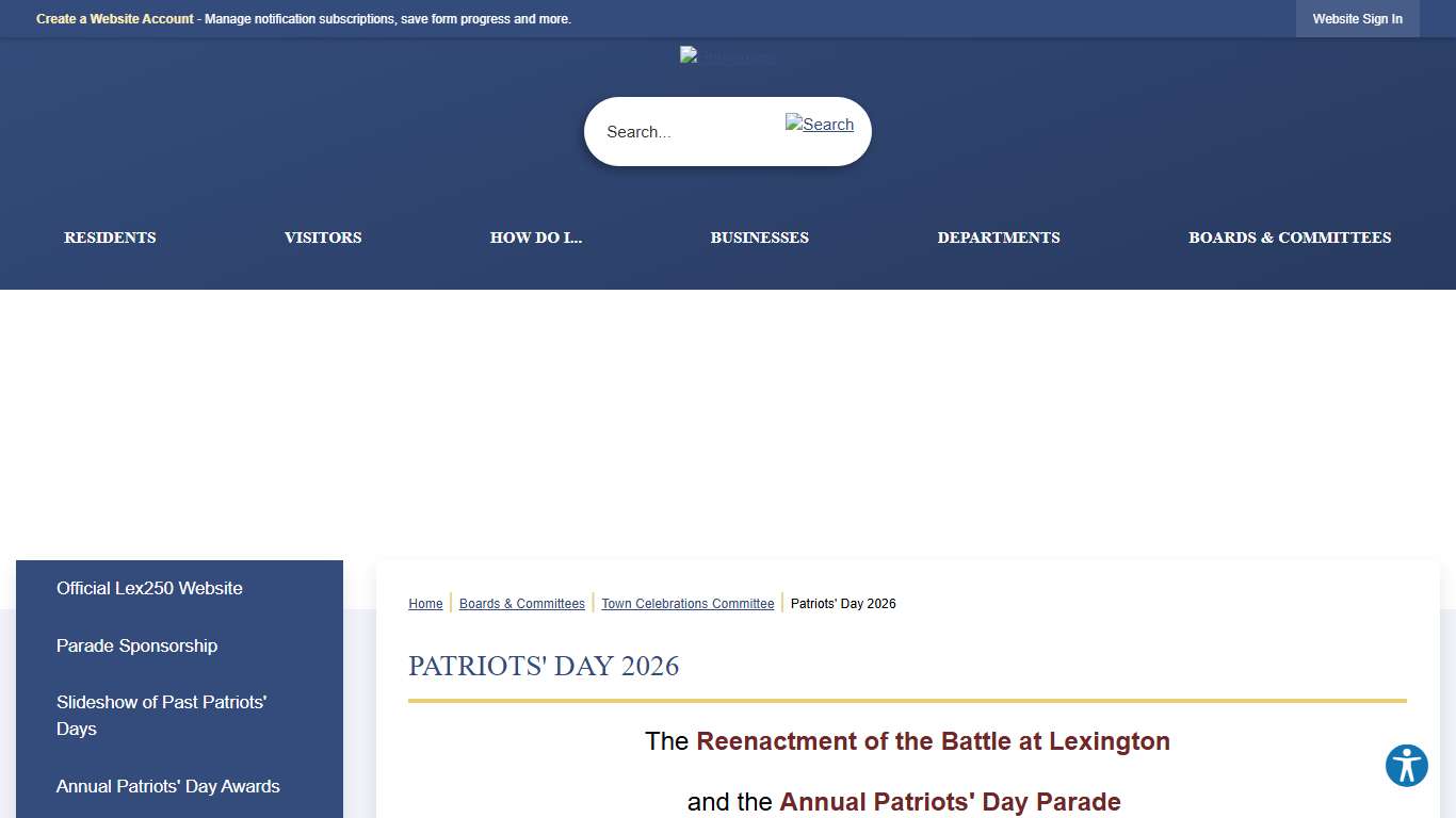 Patriots' Day 2026 Lexington, MA